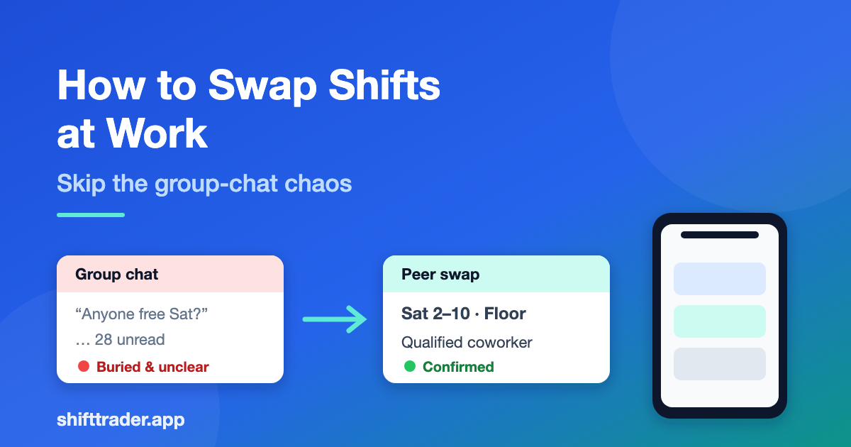 How to Swap Shifts at Work (Without the Group-Chat Chaos)